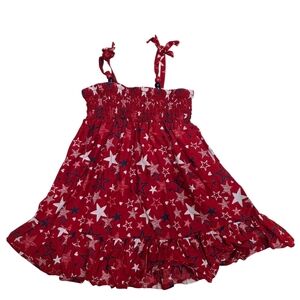 Red Star Print Dress